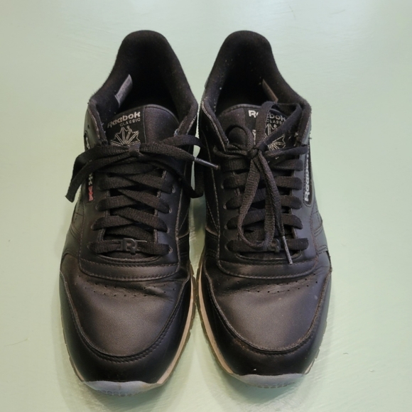 Reebok classic leather black Sz m 9.5 EU 42.5 - Picture 3 of 7